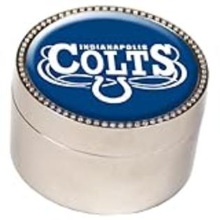 Indianapolis Colts NFL Indianapolis Colts Metal Trinket Box, Silver Indianapolis Colts NFL Indianapolis Colts Metal Trinket Box, Silver