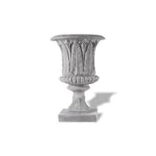 Amedeo Design ResinStone Palm Leaf Urn Color: Limestone, Drain Hole: Drain Hole Amedeo Design ResinStone Palm Leaf Urn Color: Limestone, Drain Hole: Drain Hole