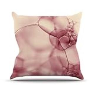 Kess InHouse Ingrid Beddoes Pink Bubbles Throw Pillow, 26 by 26-Inch Kess InHouse Ingrid Beddoes Pink Bubbles Throw Pillow, 26 by 26-Inch
