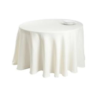 SARO LIFESTYLE 1-Piece Round Tablecloth, 132-Inch, Ivory SARO LIFESTYLE 1-Piece Round Tablecloth, 132-Inch, Ivory