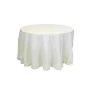 Koyal Wholesale 6-Pack Round Polyester Tablecloth, 132-Inch, Ivory Koyal Wholesale 6-Pack Round Polyester Tablecloth, 132-Inch, Ivory