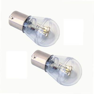 HQRP 2pcs BA15S 16 SMD335 LED Bulbs 10-30V DC Cool White Ultra-Energy-Efficient Replacement for Max 10W Halogen Auto Lamps at Sears.com