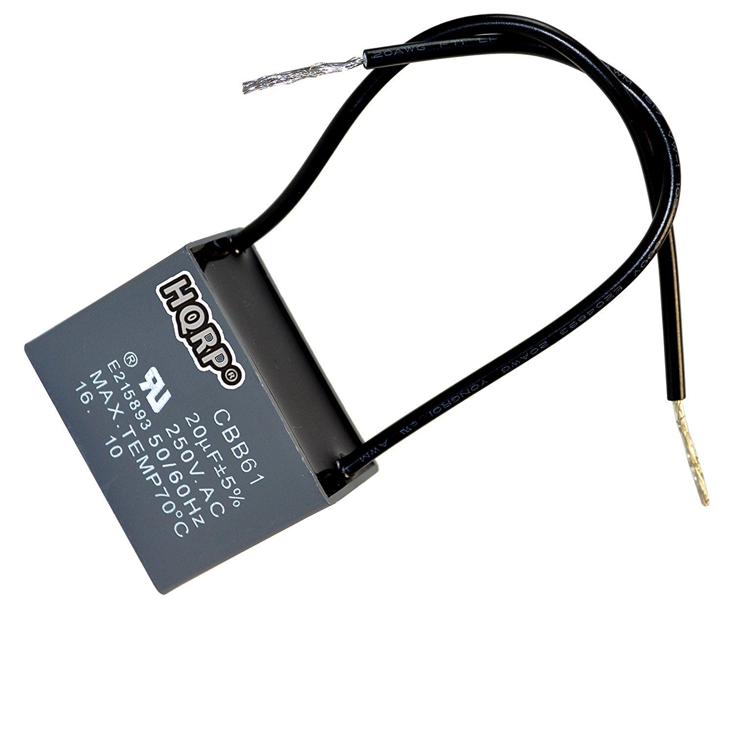 Hqrp Hqrp Capacitor For Hampton Bay Ceiling Fan 20uf 2 Wire