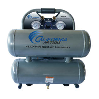 California Air Tools, Inc. Air Compressor, Aluminum Twin Tank - Ultra Quiet & Oil-Free 2.0 Hp, 4.6 Gal. California Air Tools, Inc. Air Compressor, Aluminum Twin Tank - Ultra Quiet & Oil-Free 2.0 Hp, 4.6 Gal.