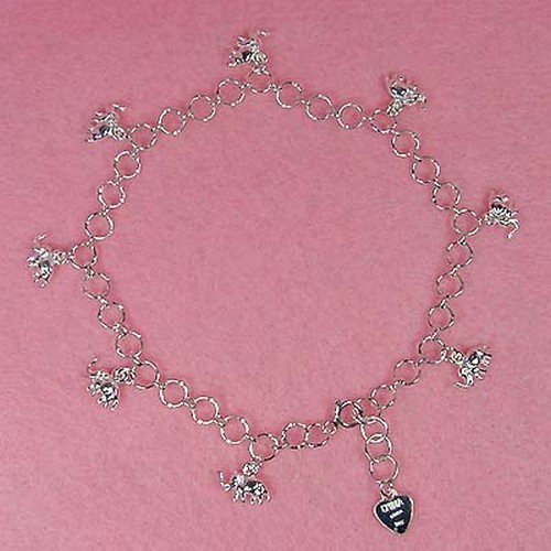 Sterling Silver - 10 Inch Elephant Anklet (AK046) at Sears.com