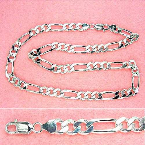 Sterling Silver - 24 Inch 8mm Figaro Chain at Sears.com