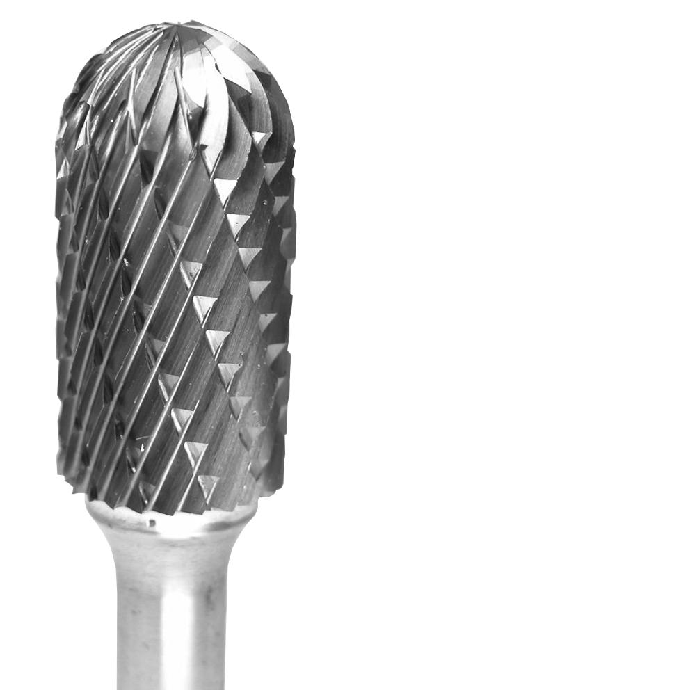 Grobet CARBIDE BUR USA MADE CYLINDER RADIUS END  3/8X3/4X1/4  6 INCH LONG SHANKS    DOUBLE CUT at Sears.com
