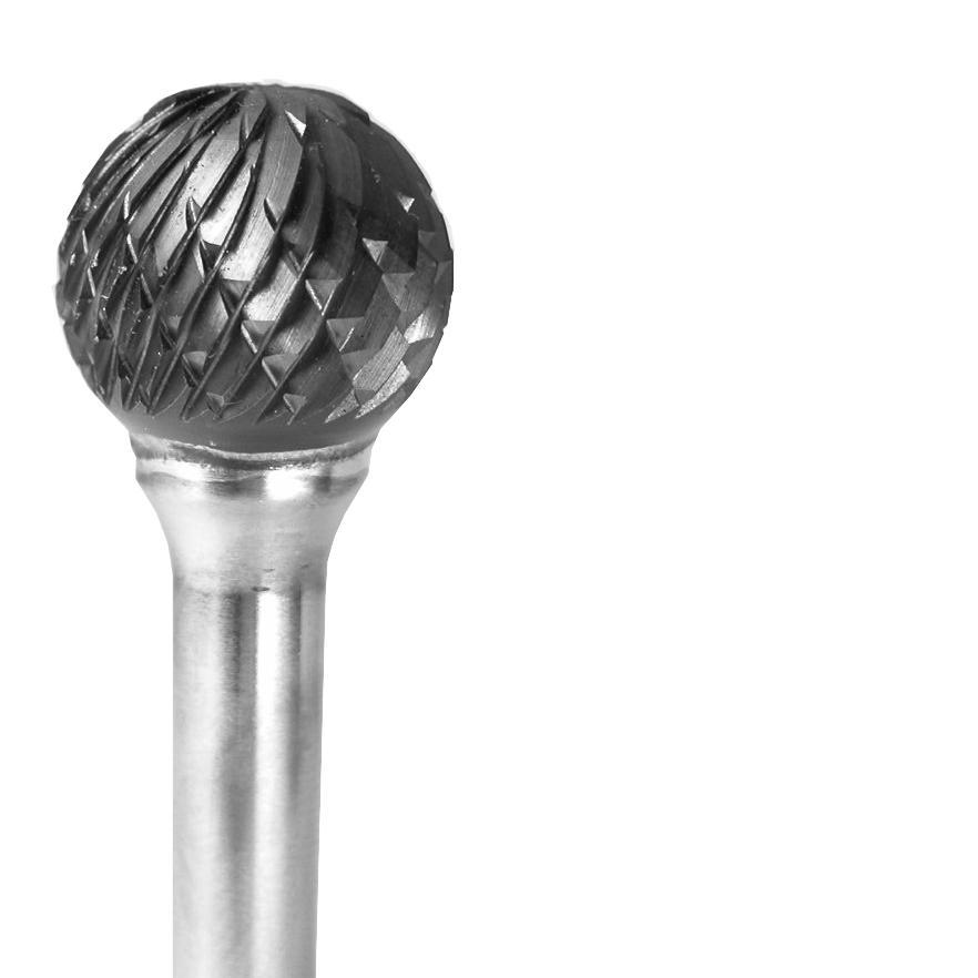 Grobet CARBIDE BUR USA MADE BALL   1/4X7/32X1/4  6 INCH LONG SHANKS    DOUBLE CUT at Sears.com