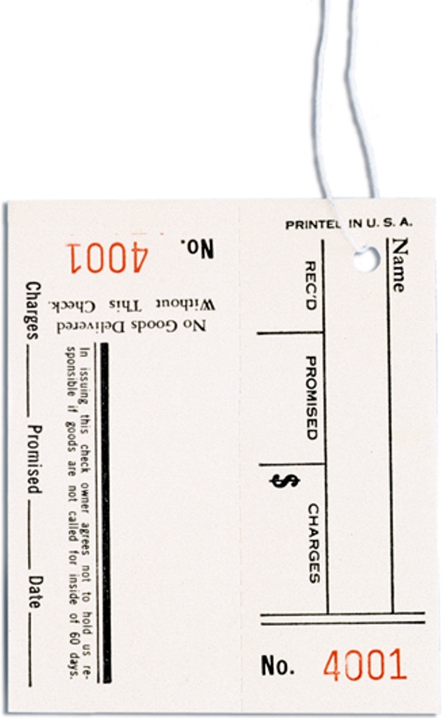 Grobet REPAIR TAGS NUMBERED 1-1000      BOX OF 1,000 at Sears.com