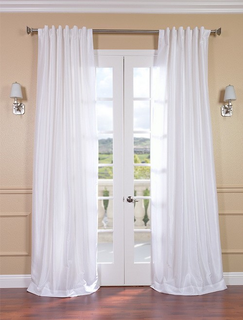 Exclusive Fabrics & Furnishings, LLC Ice Vintage Textured Faux Dupioni Silk Curtains, 50 X 120 at Sears.com