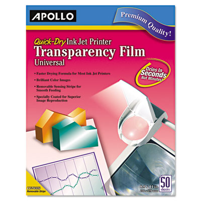 Apollo APOCG7033S Quick-Dry Transparency Film, Removable Sensing Stripe, Lett at Sears.com