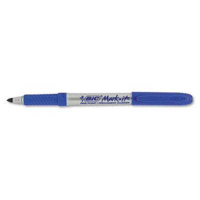 UPC 070330345232 product image for BICGPM11BE  Mark-It Permanent Markers, Fine Point, Deep Sea Blue, Dozen | upcitemdb.com