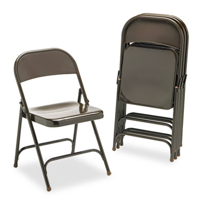UPC 046231001706 product image for VIR16213M  Metal Folding Chairs, Mocha, 4/Carton | upcitemdb.com