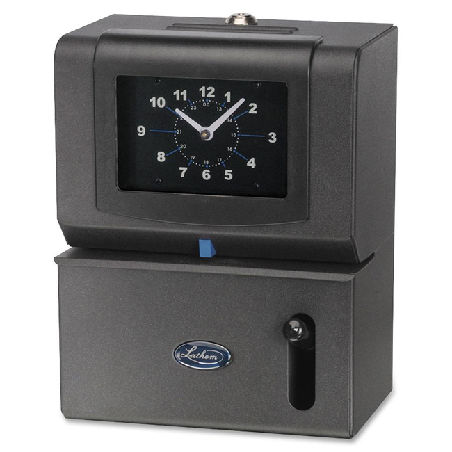 UPC 092447000248 product image for Manual Time Clock, Month/Date/Hours/Minute, Charcoal - LTH4021 | upcitemdb.com