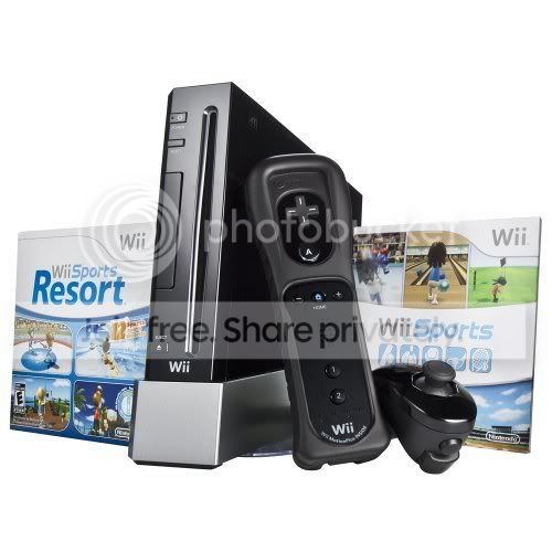 Wii Nintendo Wii Console With 2 Games Bundle (Black) at Sears.com