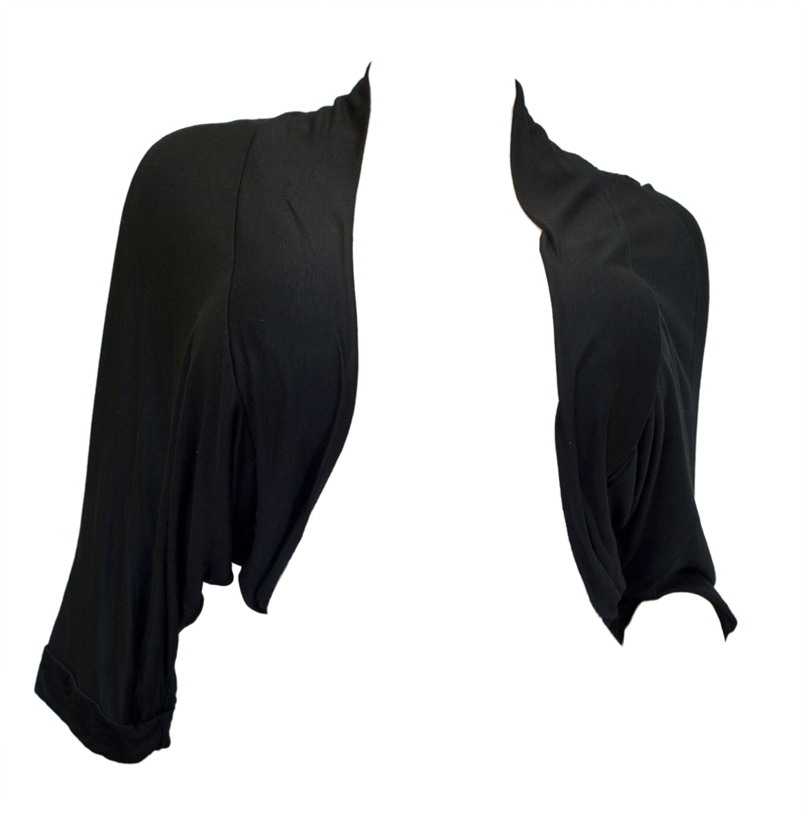 eVogues Apparel Plus Size Floral Laced Back Cropped Bolero Shrug Black at Sears.com