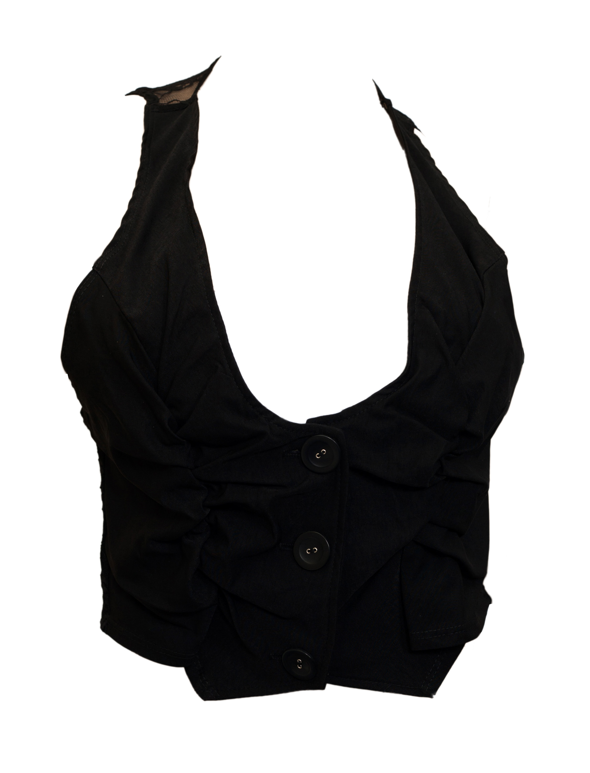 eVogues Apparel Jr Plus Size Lace Back Cropped Vest Black at Sears.com