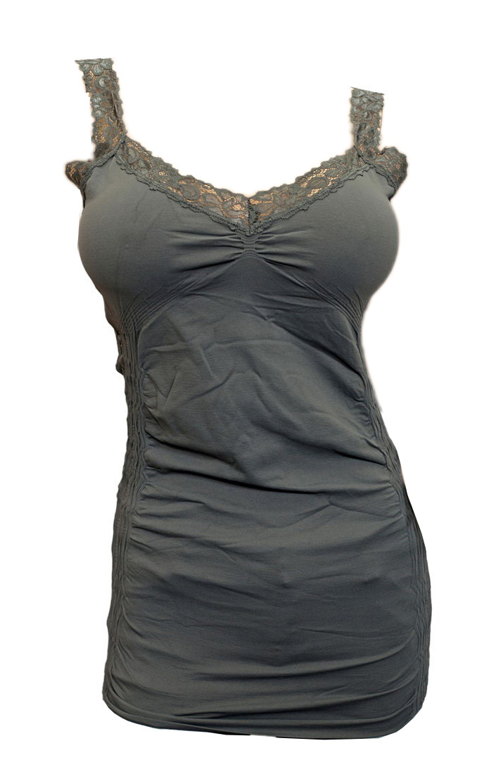 eVogues Apparel Jr Plus Size Lace Trim Long Cami Top at Sears.com