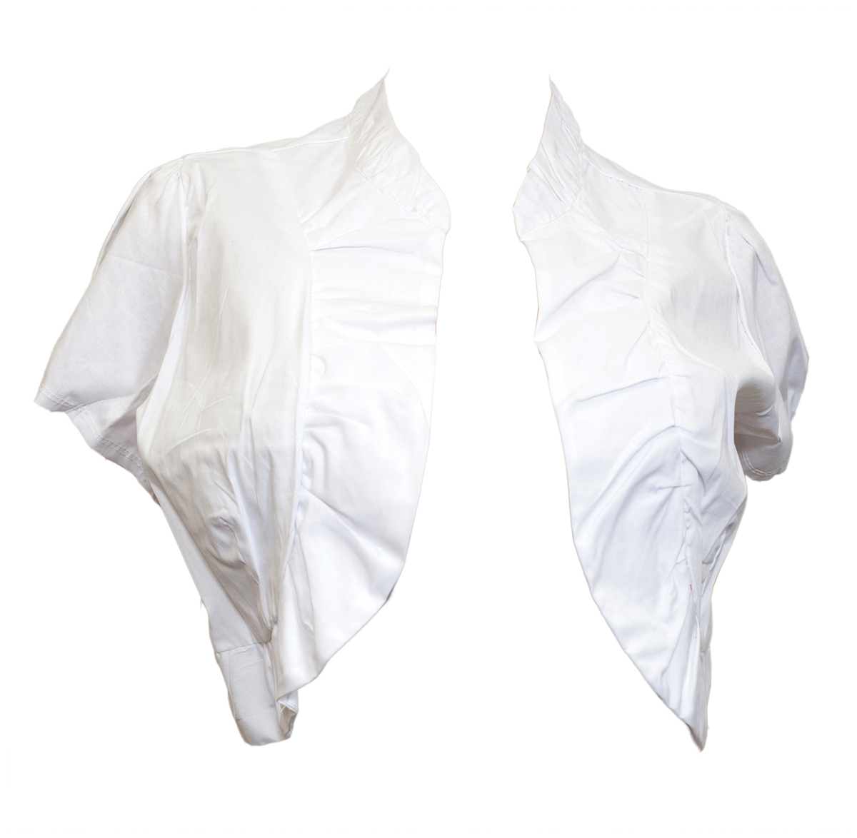 eVogues Apparel Jr Plus size Cotton Open Front Cropped Bolero Shrug White at Sears.com