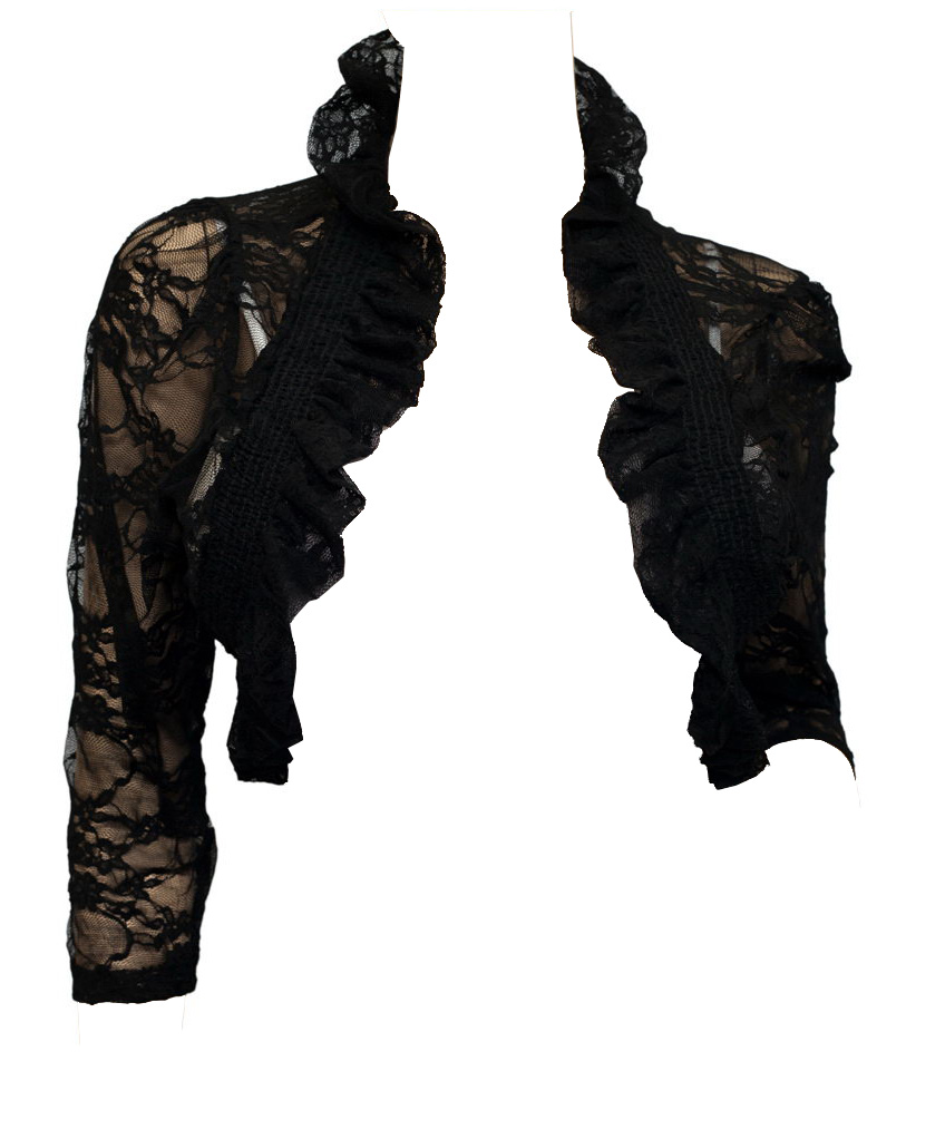 eVogues Apparel Jr Plus Size Sheer Lace Bolero Shrug Black at Sears.com