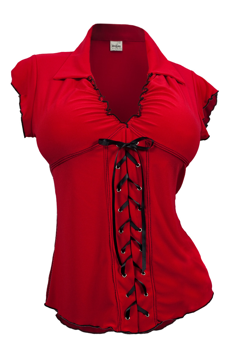 eVogues Apparel Jr Plus Size Sexy RED Black Lace Corset Top at Sears.com