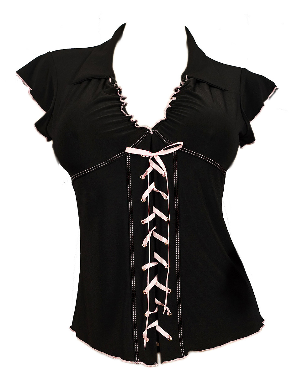 eVogues Apparel Plus Size Sexy Black Pink Lace Corset Top at Sears.com