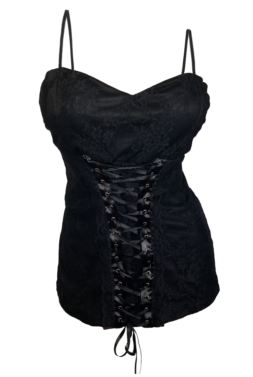 eVogues Apparel Sexy Plus size Floral Lace Corset Top Black at Sears.com