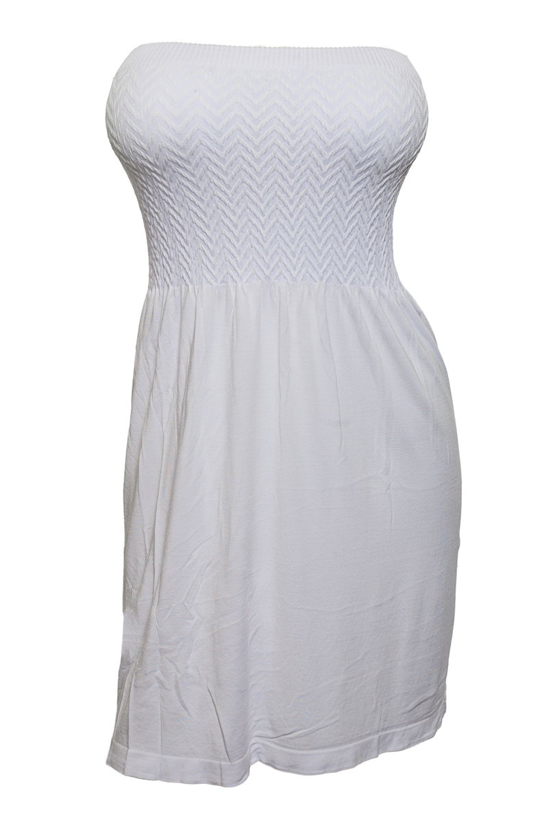 eVogues Apparel Plus Size Strapless Long Tube Top White at Sears.com