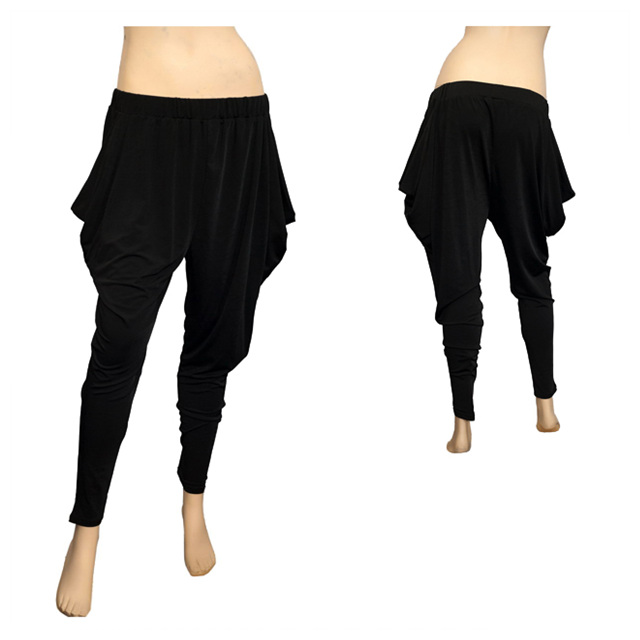 eVogues Apparel Plus Size Harem Pant Black