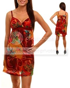 FM Gifts RED PRINT BABYROLL DRESS WITH OPEN BACK at Sears.com