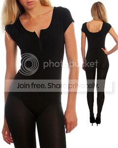 FM Gifts BLACK RAYON SHORT SLEEVE LEOTARD WITH FRONT HALF ZIPPER at Sears.com