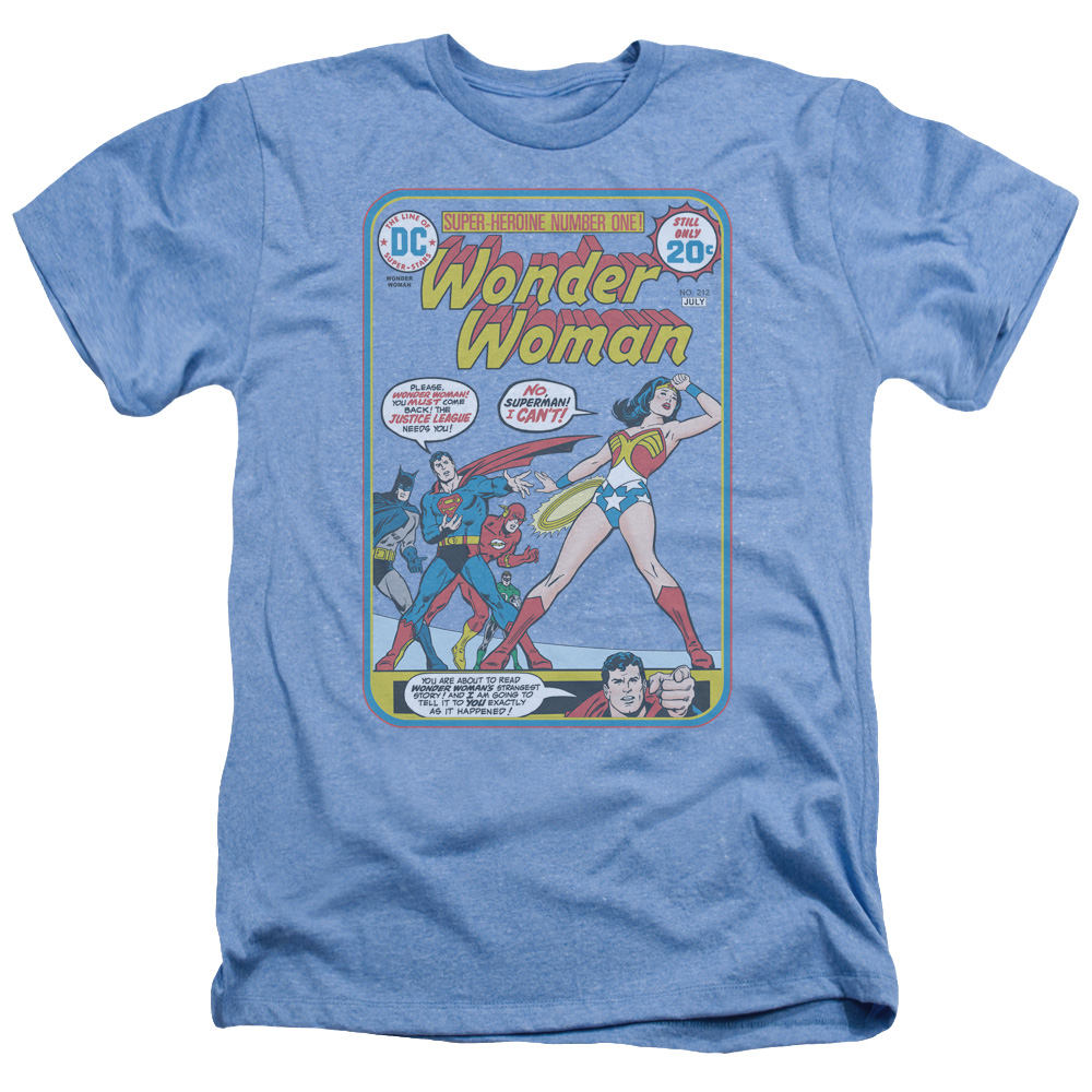 Justice League DC Comics Wonder Woman #212 Cover Adult Heather T-Shirt Tee Justice League DC Comics Wonder Woman #212 Cover Adult Heather T-Shirt Tee