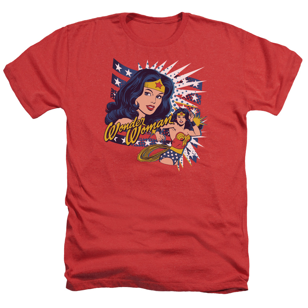 DC Comics Pop Art Wonder Woman Adult Heather T-Shirt Tee DC Comics Pop Art Wonder Woman Adult Heather T-Shirt Tee