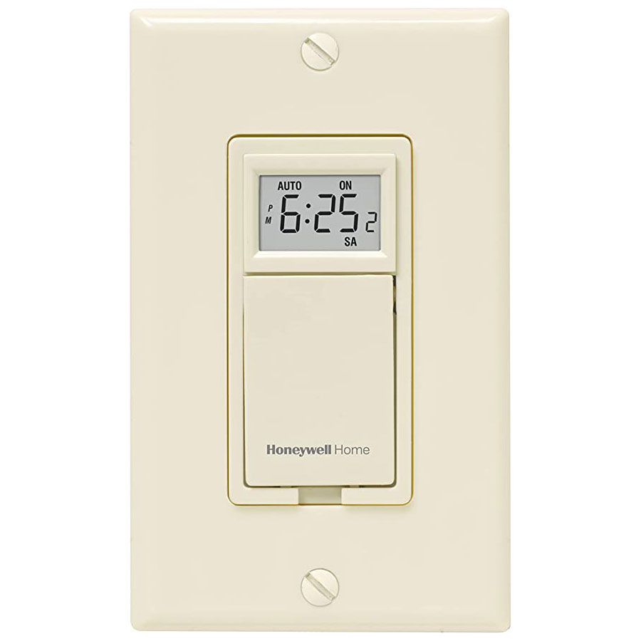 honeywell switch programmable light timer almond lights device neutral solar thermoset wallplate decora leviton gfci gang mount standard timers automatic