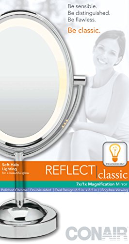 conair lighted mirror bulbs conair oval lighted make up mirror