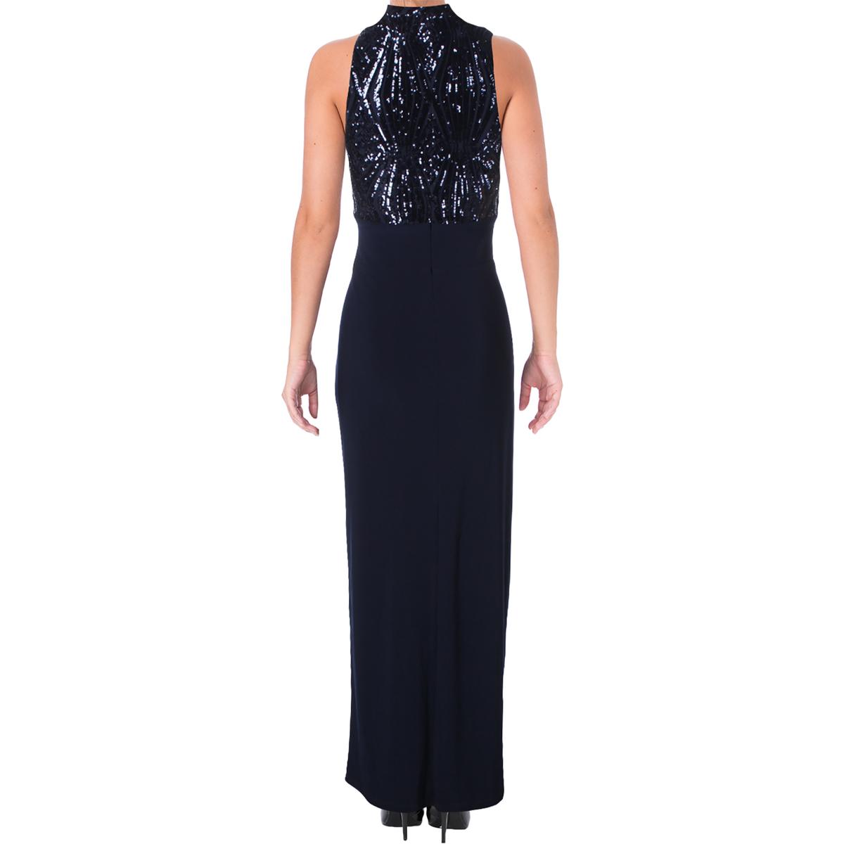 Ralph Lauren Meade Womens Fold Over Mock Neck Evening Dress Ralph Lauren Meade Womens Fold Over Mock Neck Evening Dress 1