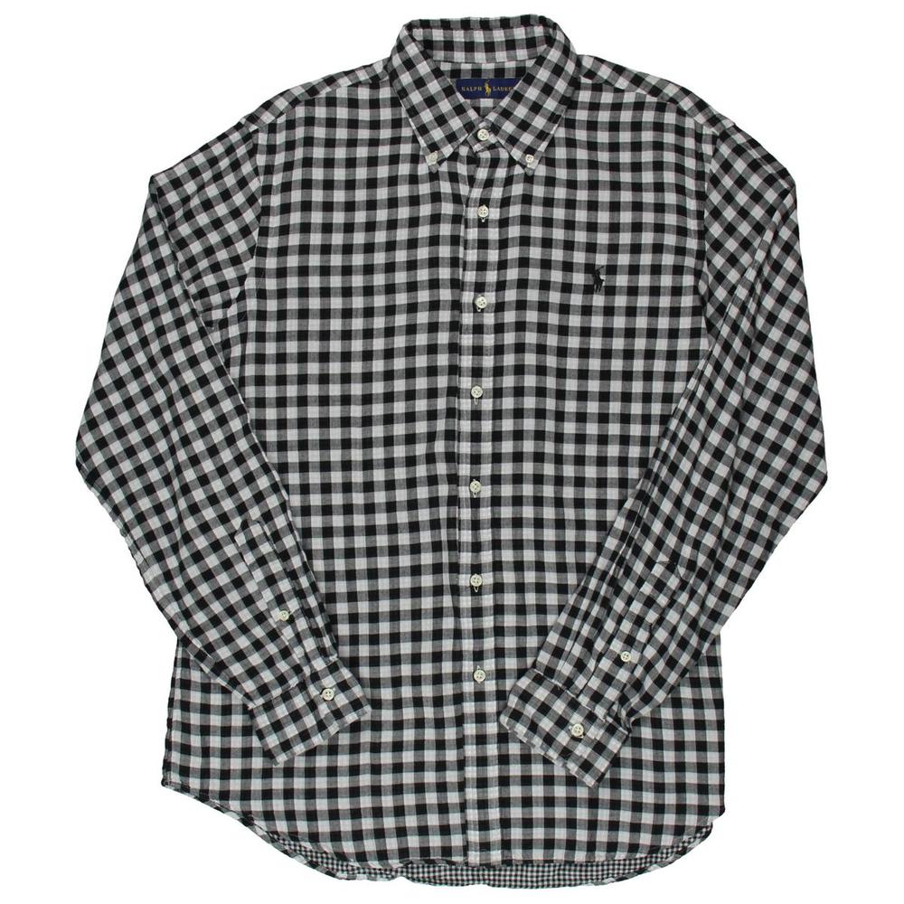 Ralph Lauren Mens Checkered Gingham Button-Down Shirt