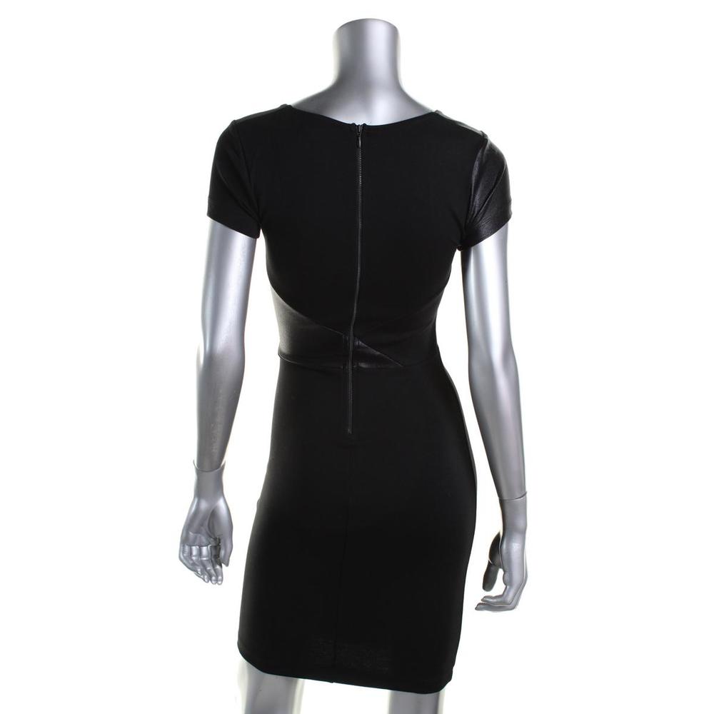 French Connection Womens Coated Sheath Cocktail Dress