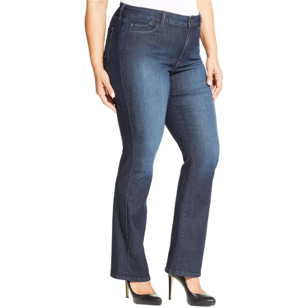 Not Your Daughter's Jeans Plus Womens Denim Lift Tuck Technology Straight Leg Jeans