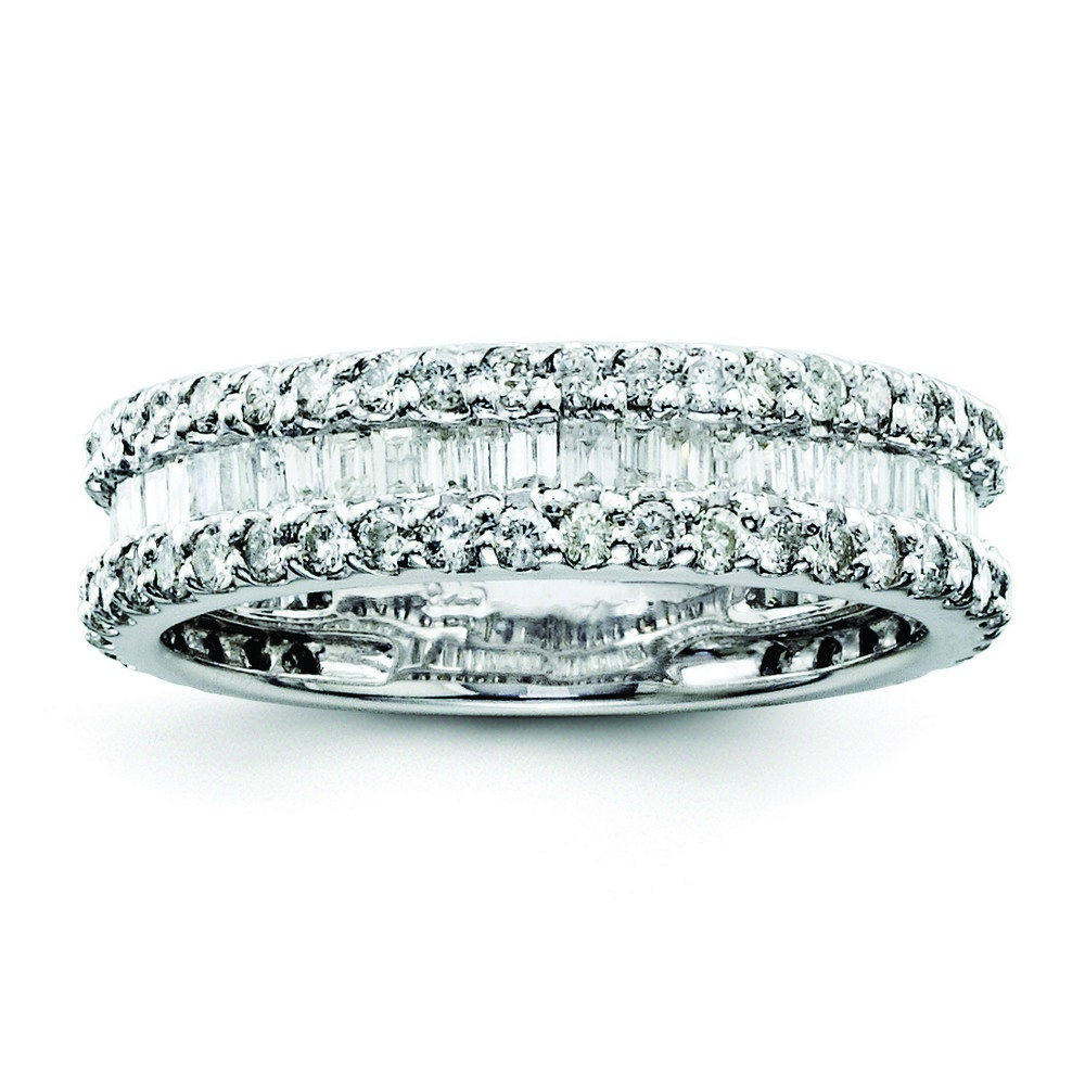 Jewelryweb Sterling Silver Diamond Wedding Band Ring - Size 8 at Sears.com