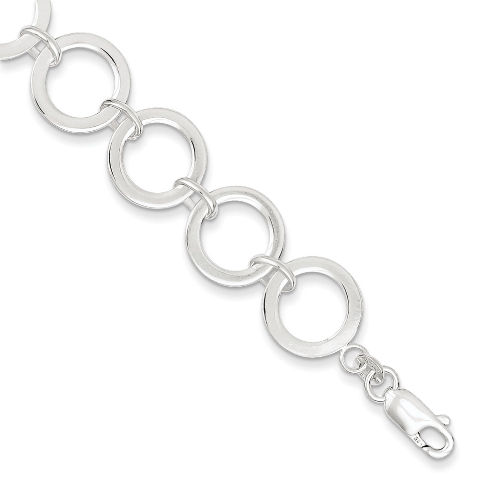 Jewelryweb Sterling Silver Circle Link Bracelet at Sears.com