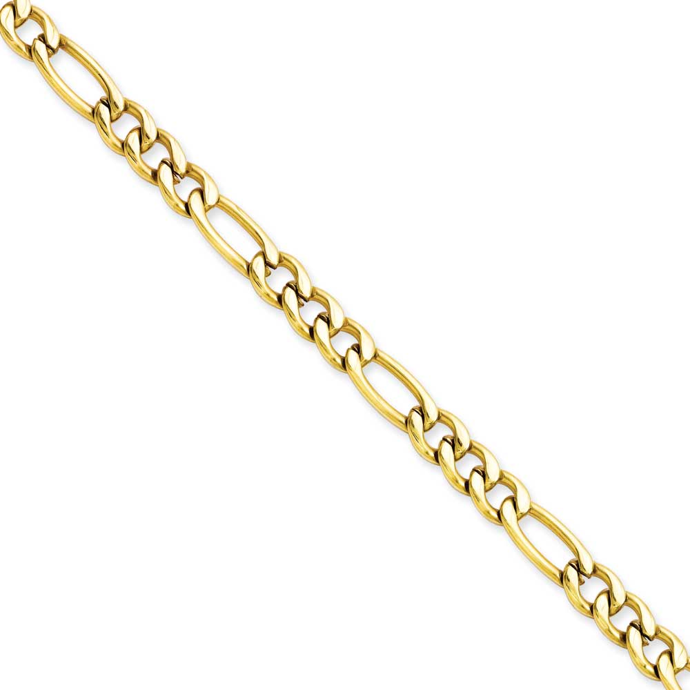 Jewelryweb Stainless Steel Ip Gold-plated 6.30mm 24inch Figaro Chain Necklace - 24 Inch at Sears.com