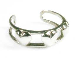 JewelryWeb Three Heart White Toe Ring at Sears.com