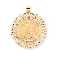JewelryWeb 14k 1/2 oz American Eagle Coin Mounted Coin Bezel Pendant at Sears.com