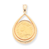 JewelryWeb 14k 1/4 oz Mounted Panda Coin Bezel Pendant at Sears.com