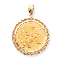 JewelryWeb 14k 1oz Mounted Panda Coin Rope Bezel Pendant at Sears.com