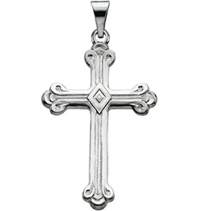 JewelryWeb Platinum Cross Pendant 32x22mm at Sears.com