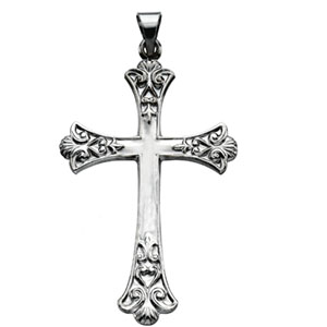 JewelryWeb Platinum Cross Pendant 38x26mm at Sears.com