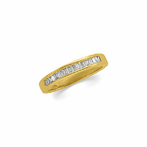 JewelryWeb 14k Yellow Gold Diamond Anniversary Band Ring Size 7 - 1/3ct