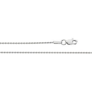 JewelryWeb 14k White Gold Chain Necklace Diamond-Cut Wheat 20 Inch